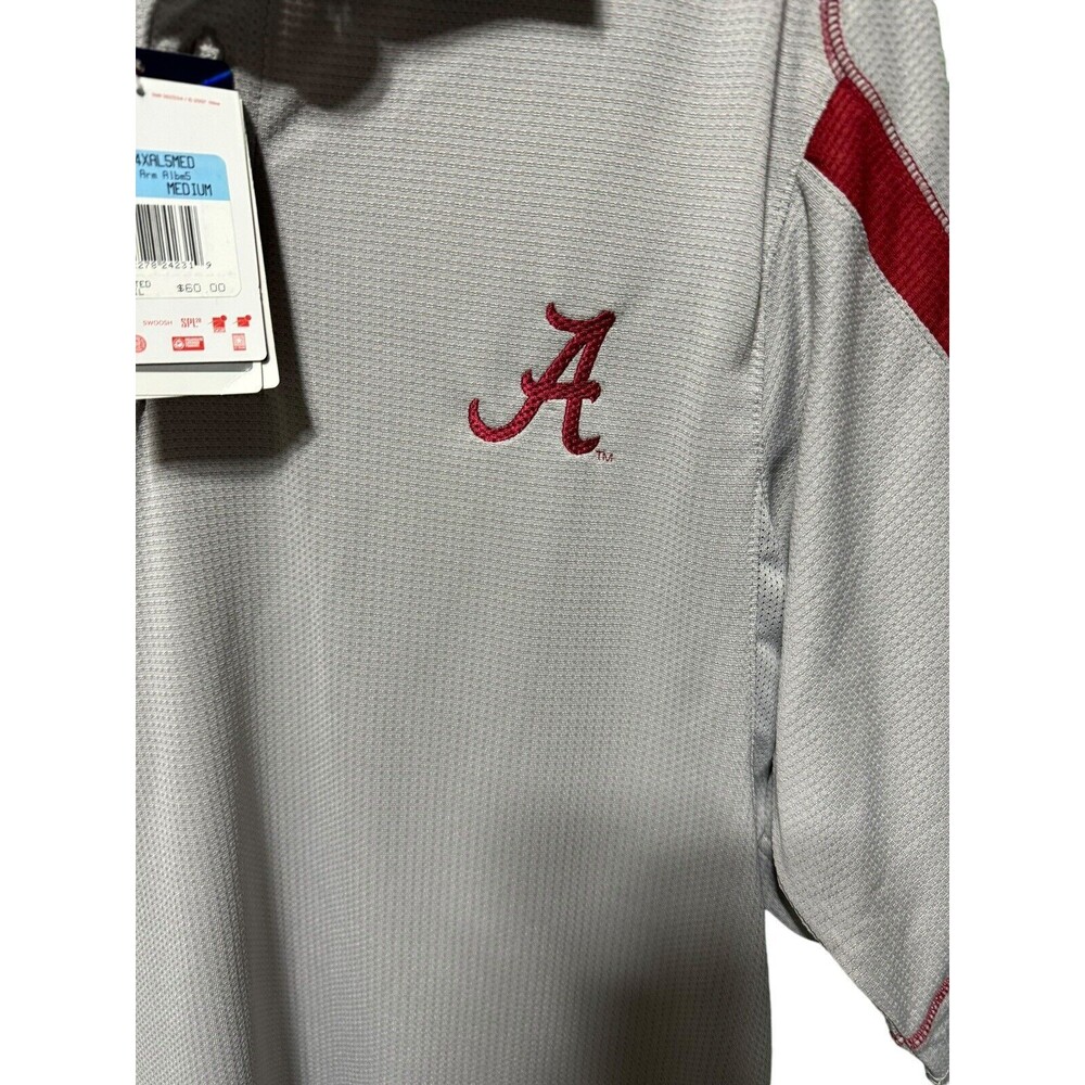 University of Alabama Nike Polo Crimson And Gray Size M NWT Roll Tide - Picture 2 of 16